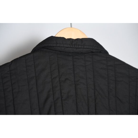 Sigrid Olsen Black Womens Sport Quilted Jacket Lined Pockets Cotton Size M - Picture 9 of 14